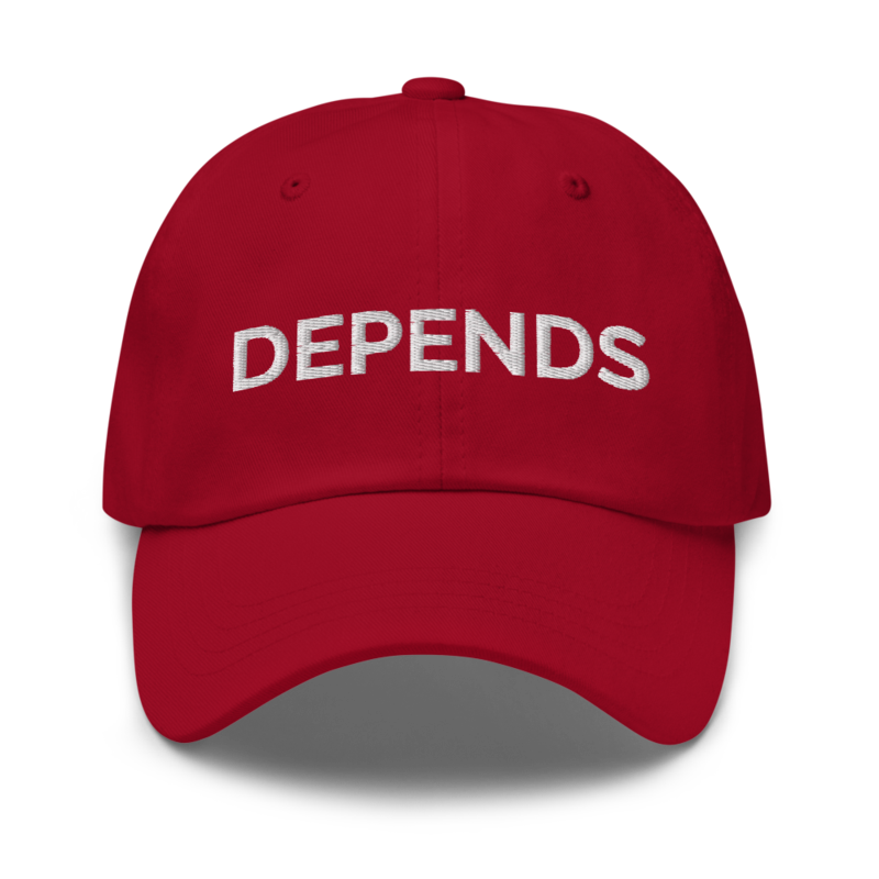 Depends Hat - Cranberry