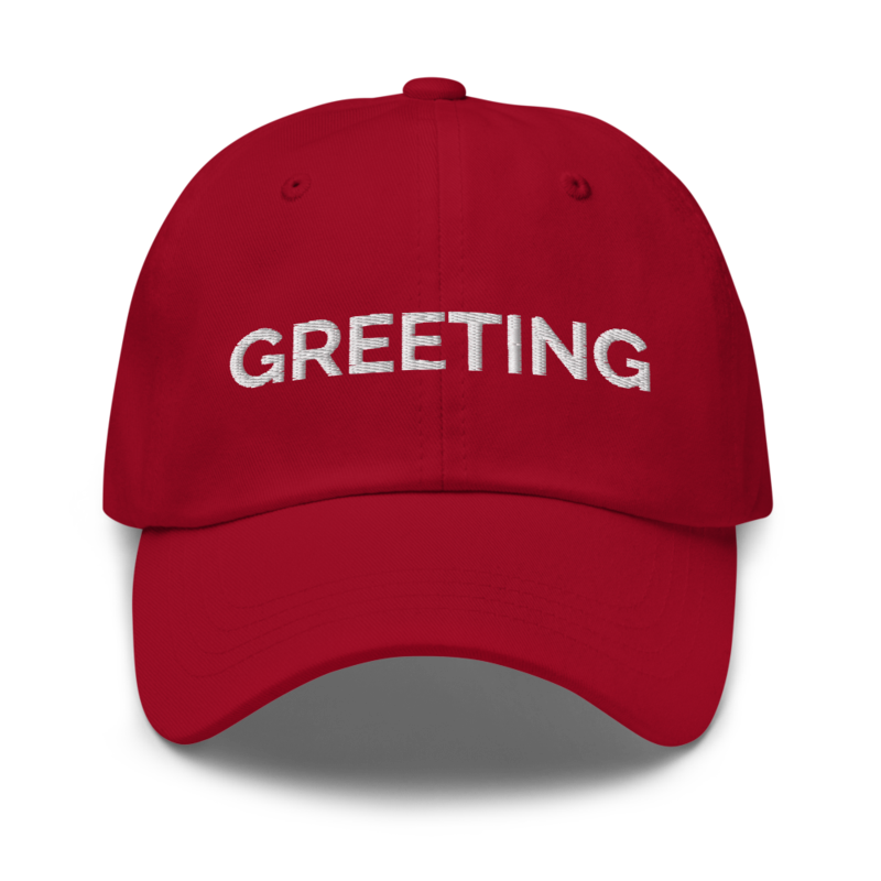 Greeting Hat - Cranberry