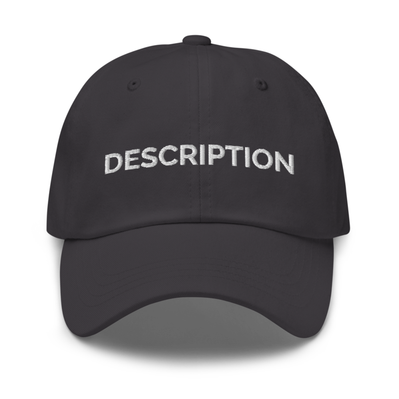 Description Hat - Dark Grey