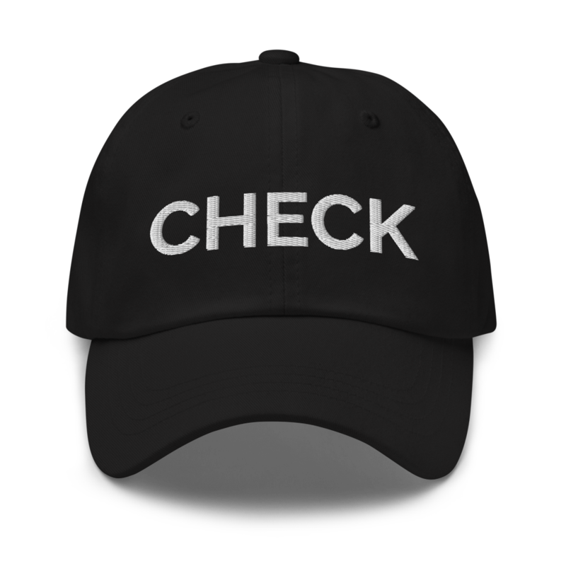 Check Hat - Black