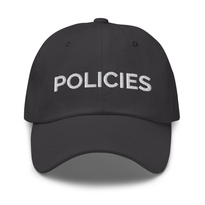 Policies Hat - Dark Grey