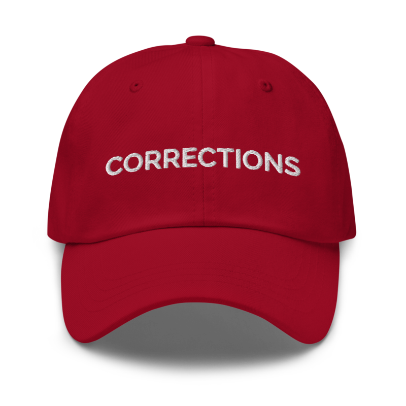 Corrections Hat - Cranberry
