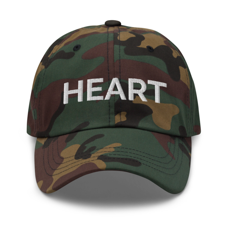 Heart Hat - Green Camo