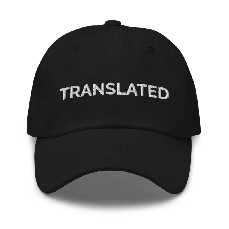 Translated Hat - Black