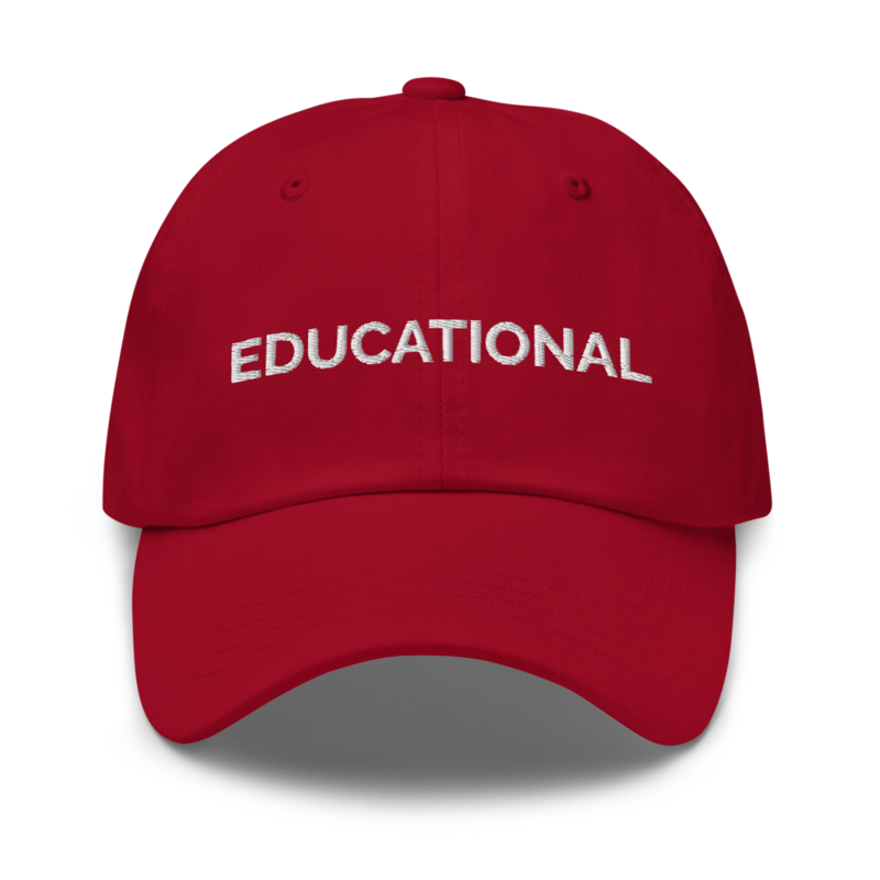 Educational Hat - Cranberry