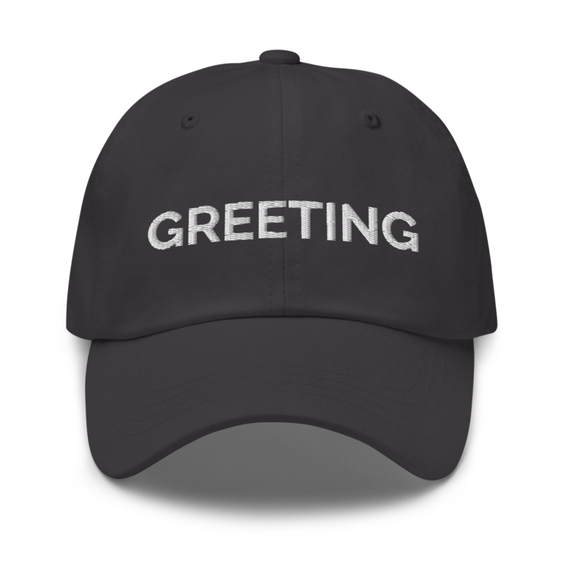 Greeting Hat - Dark Grey