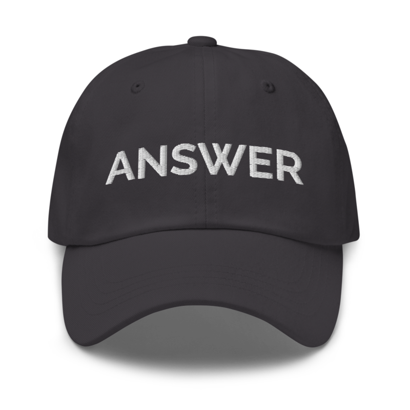 Answer Hat - Dark Grey