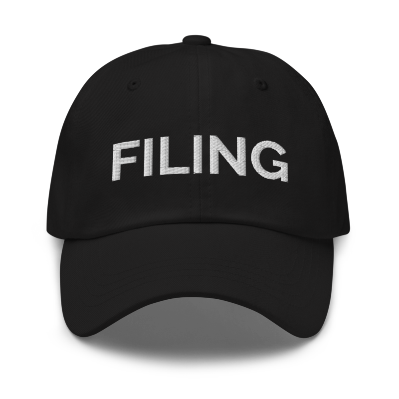 Filing Hat - Black