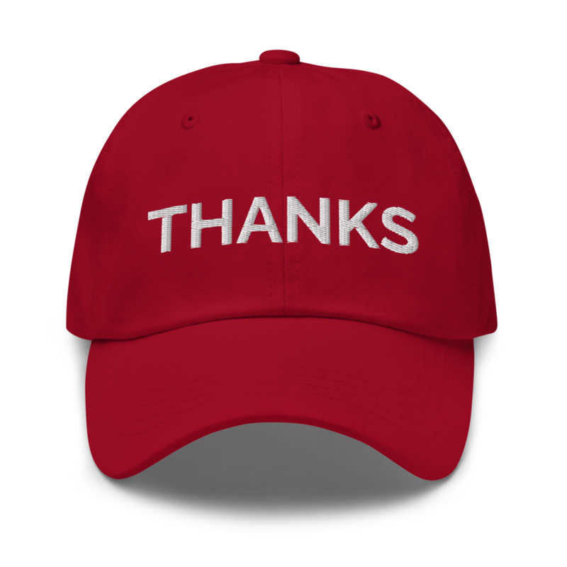 Thanks Hat - Cranberry