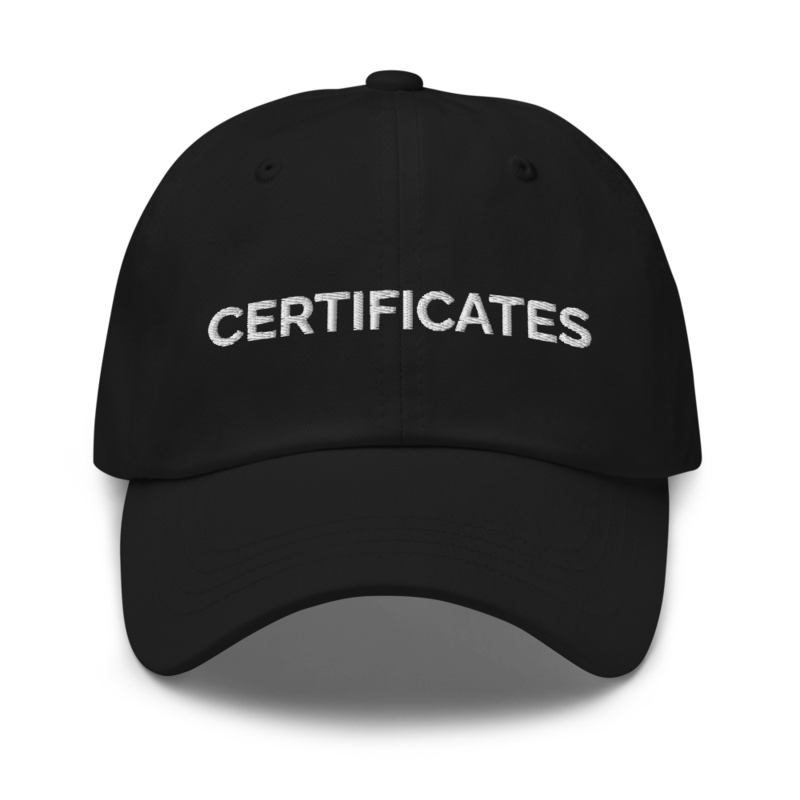Certificates Hat - Black