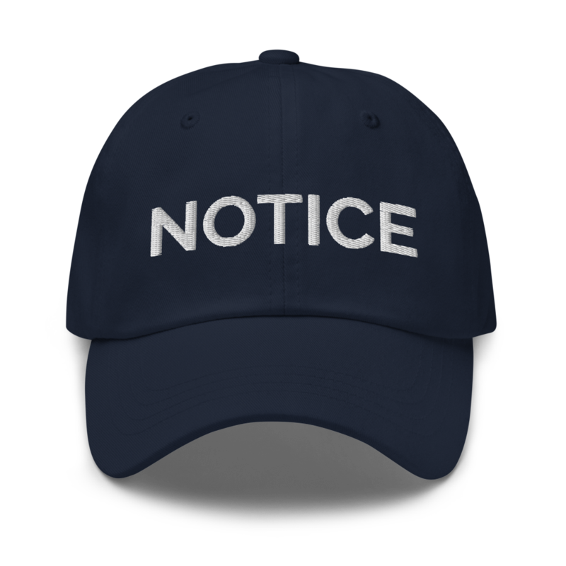 Notice Hat - Navy