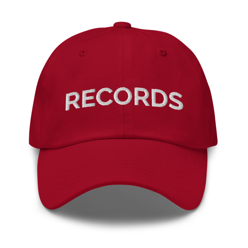 Records Hat - Cranberry