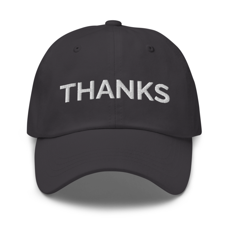 Thanks Hat - Dark Grey