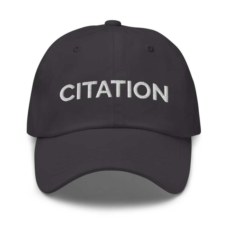 Citation Hat - Dark Grey