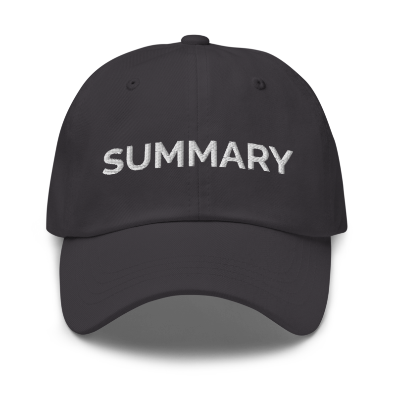 Summary Hat - Dark Grey