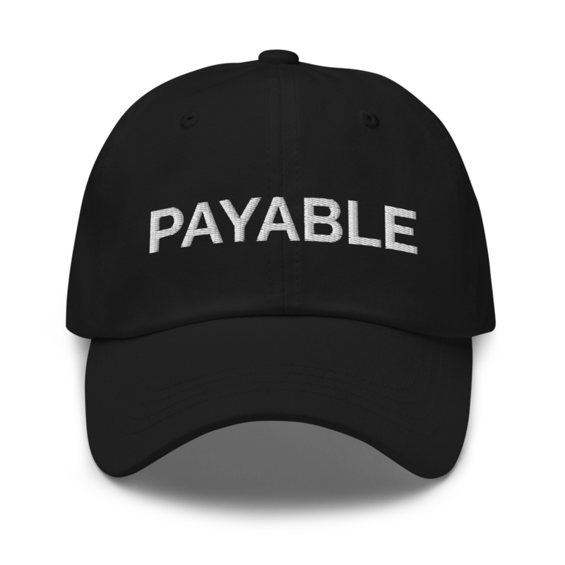 Payable Hat - Black
