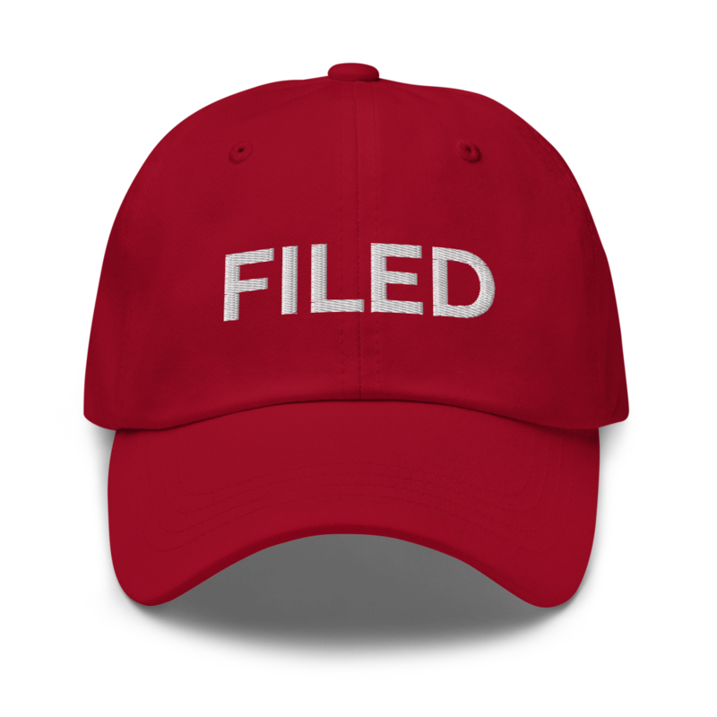 Filed Hat - Cranberry