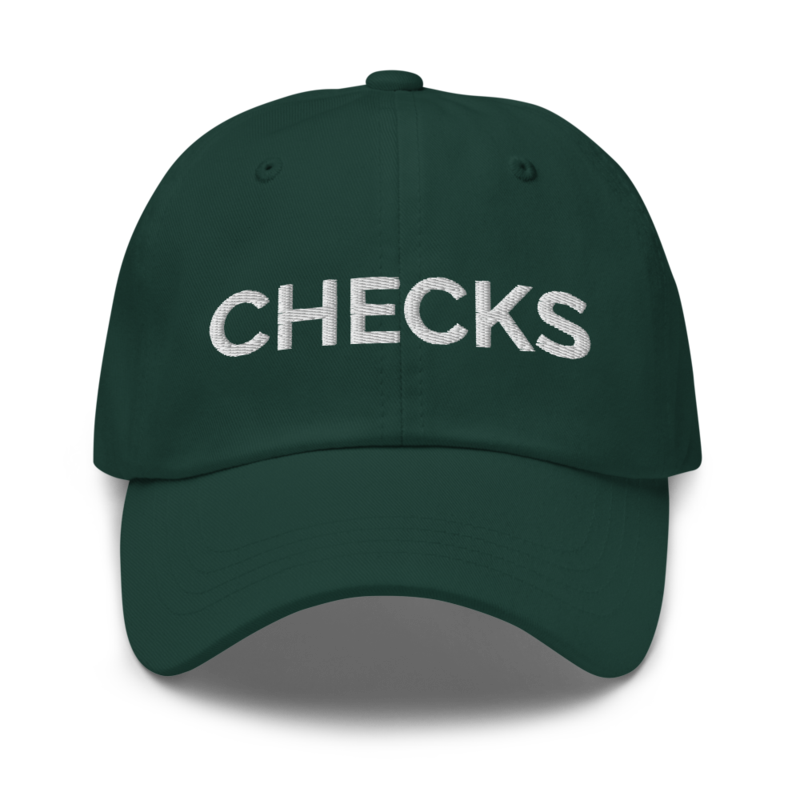 Checks Hat - Spruce