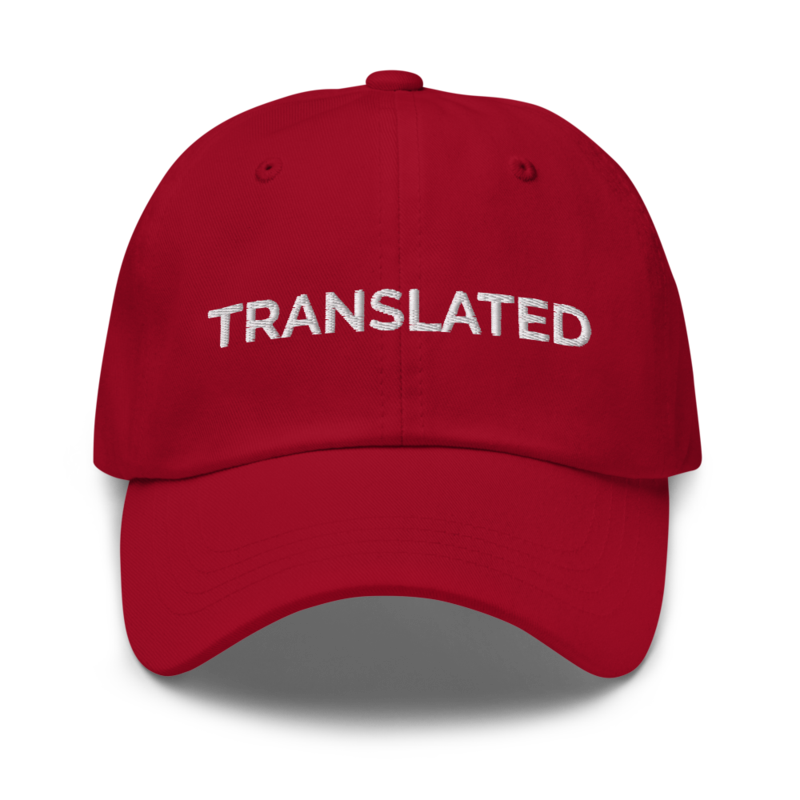 Translated Hat - Cranberry