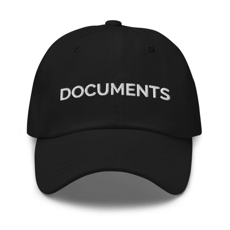 Documents Hat - Black