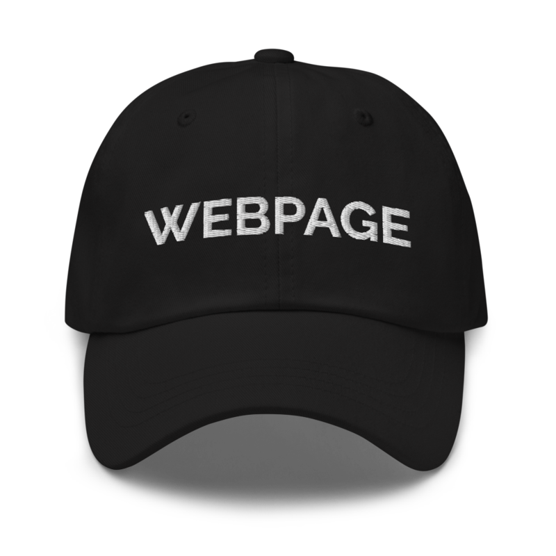 Webpage Hat - Black