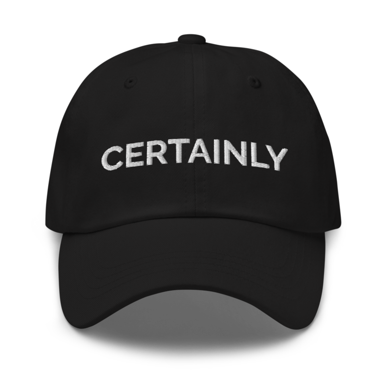 Certainly Hat - Black