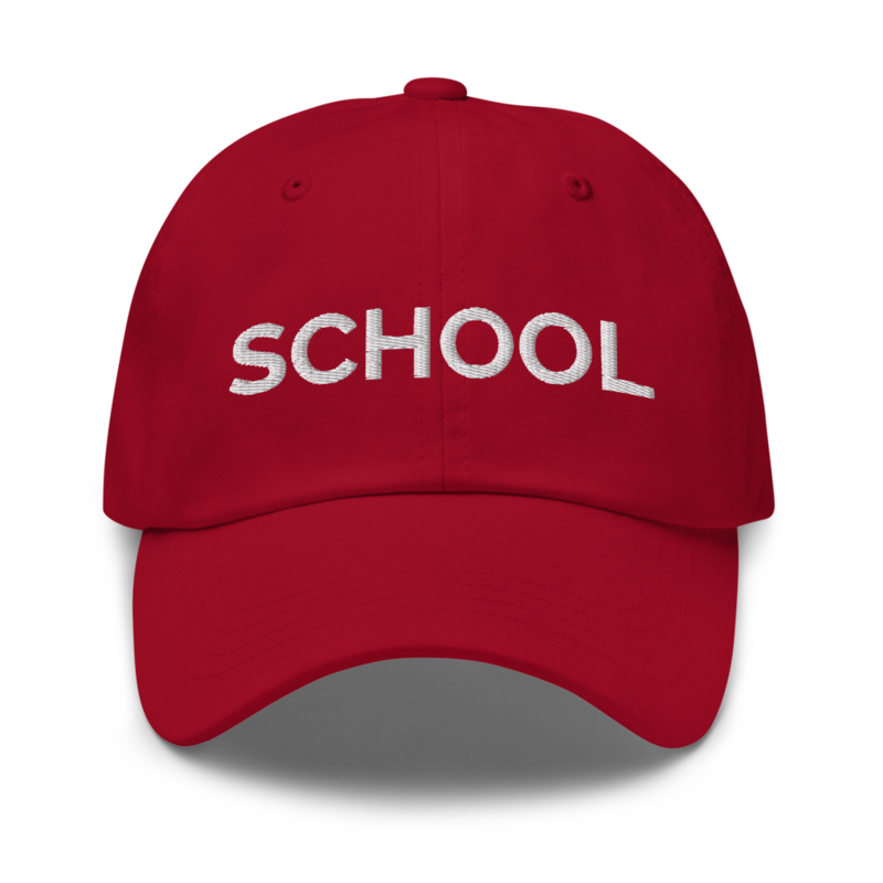 School Hat - Cranberry