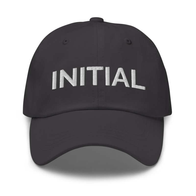 Initial Hat - Dark Grey