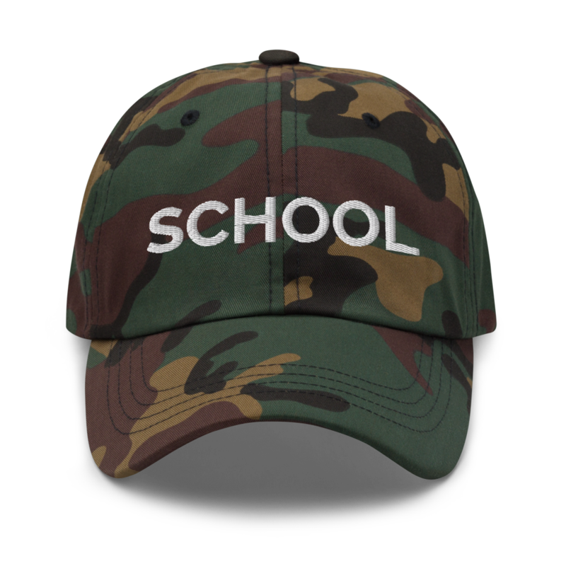 School Hat - Green Camo