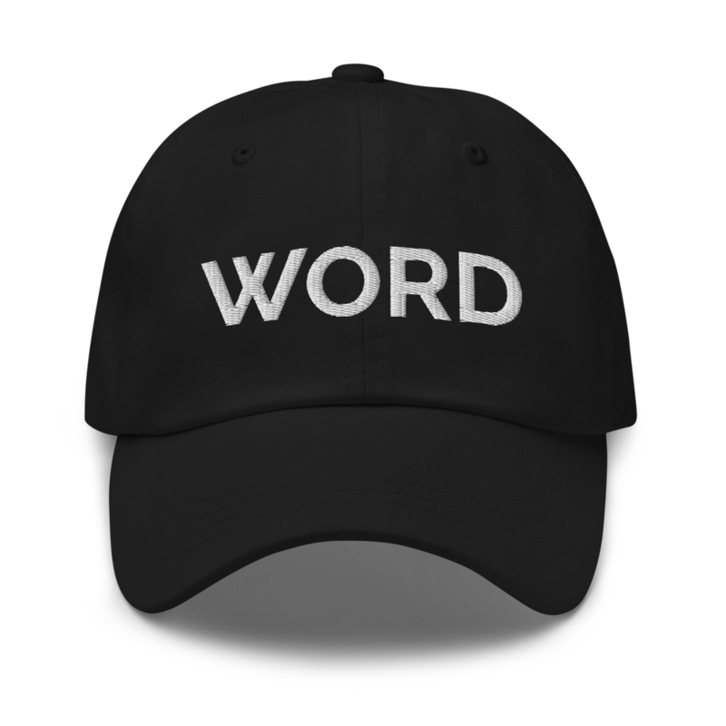 Word Hat - Black