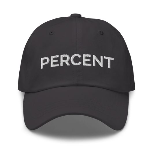 Percent Hat - Dark Grey