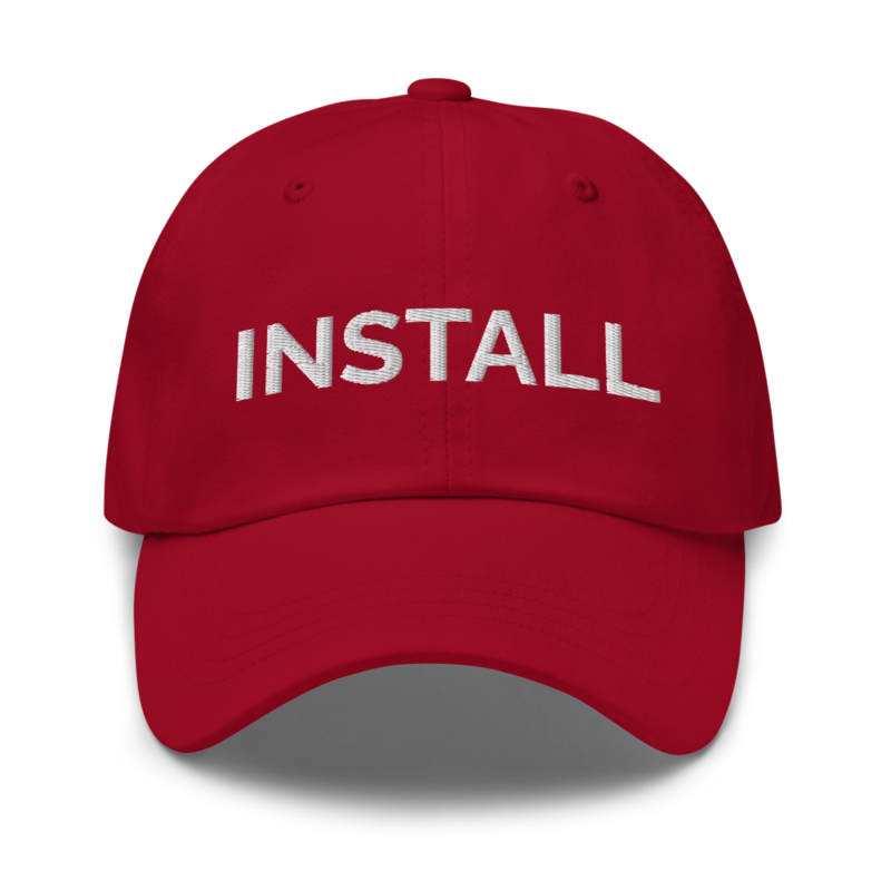 Install Hat - Cranberry