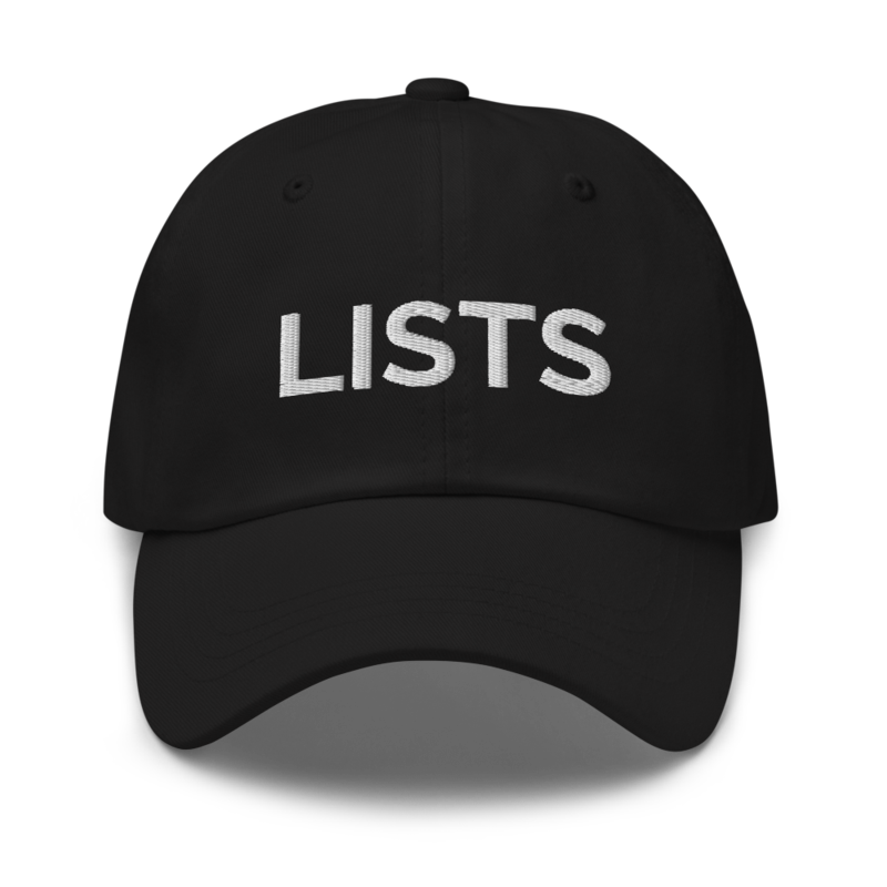 Lists Hat - Black