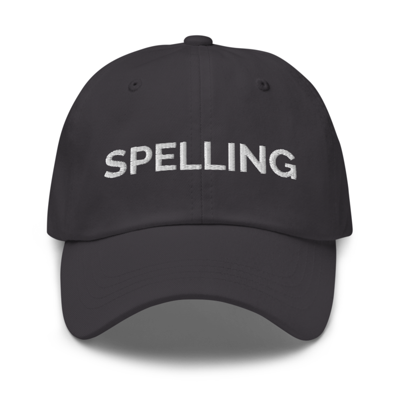 Spelling Hat - Dark Grey