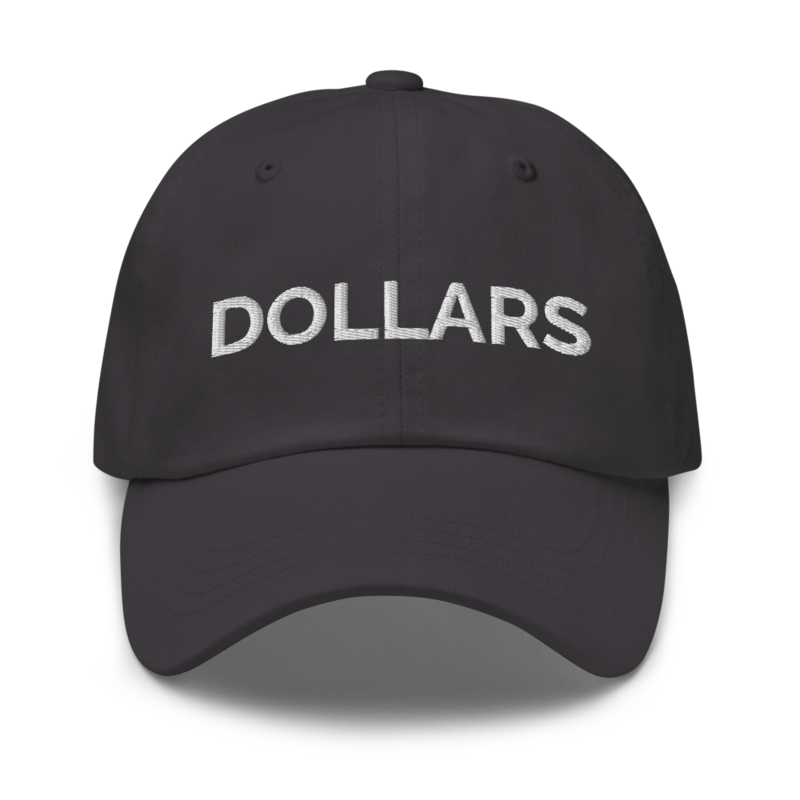 Dollars Hat - Dark Grey