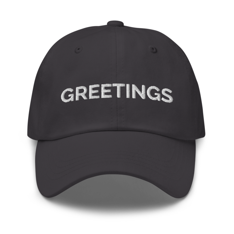 Greetings Hat - Dark Grey