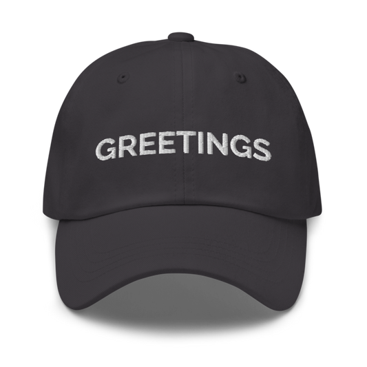 Greetings Hat - Dark Grey