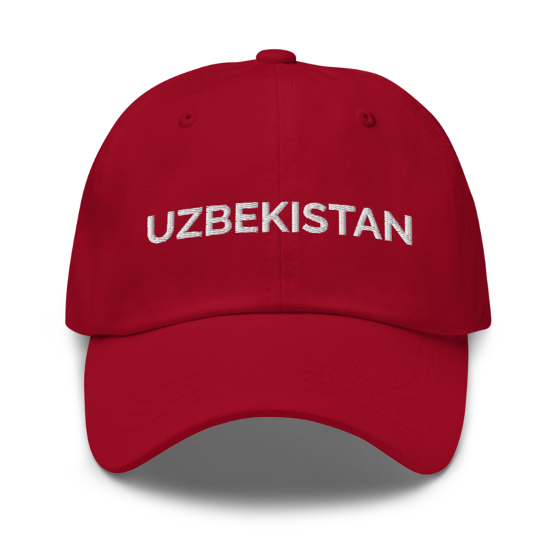 Uzbekistan Hat - Cranberry