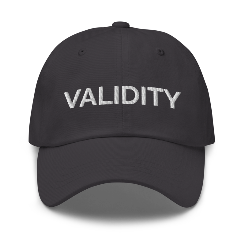 Validity Hat - Dark Grey