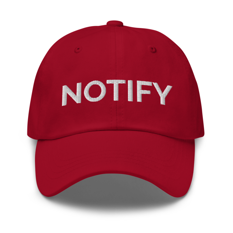 Notify Hat - Cranberry