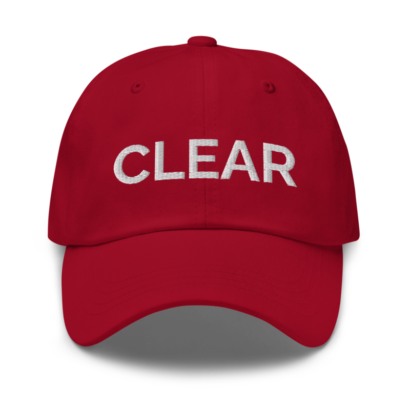 Clear Hat - Cranberry