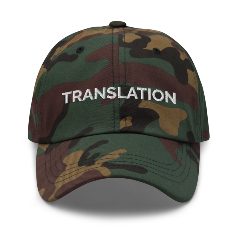Translation Hat - Green Camo