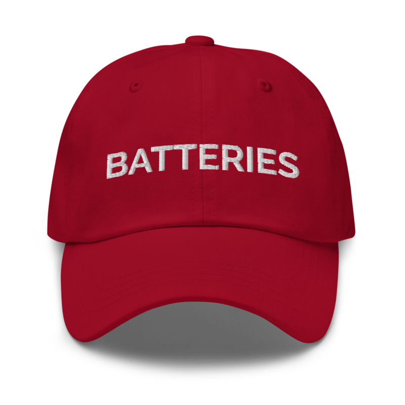 Batteries Hat - Cranberry