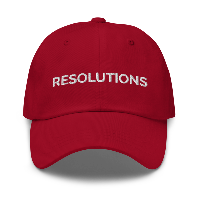 Resolutions Hat - Cranberry