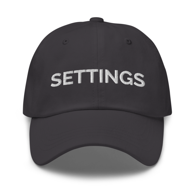 Settings Hat - Dark Grey