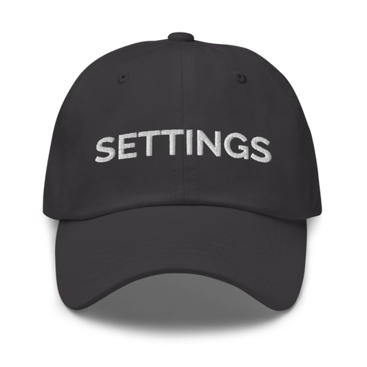 Settings Hat - Dark Grey