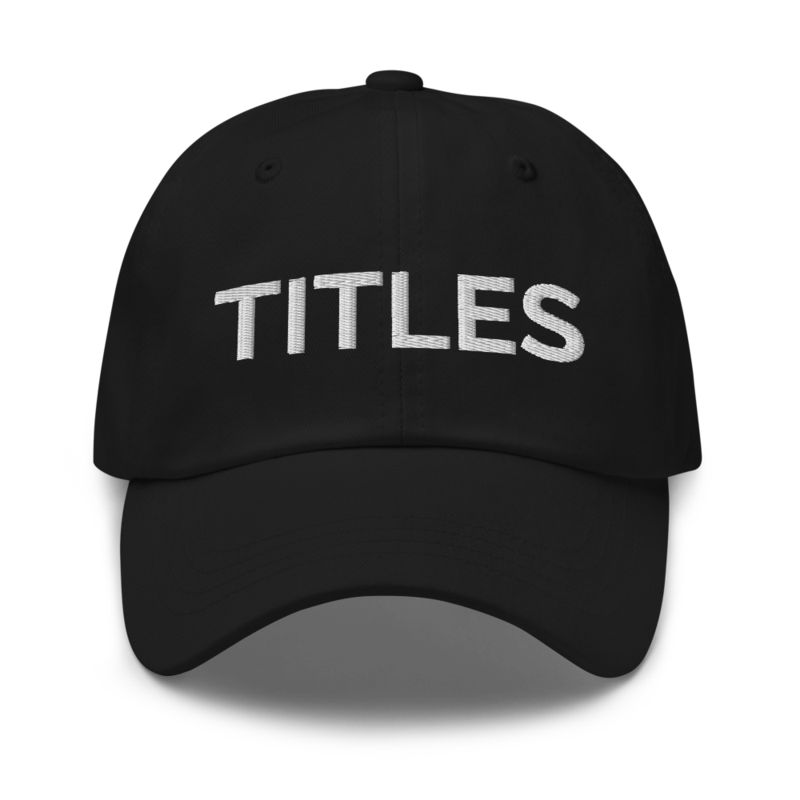 Titles Hat - Black