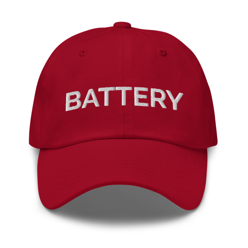Battery Hat - Cranberry