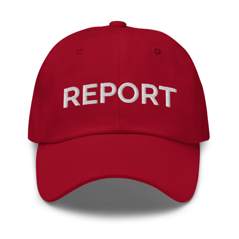 Report Hat - Cranberry