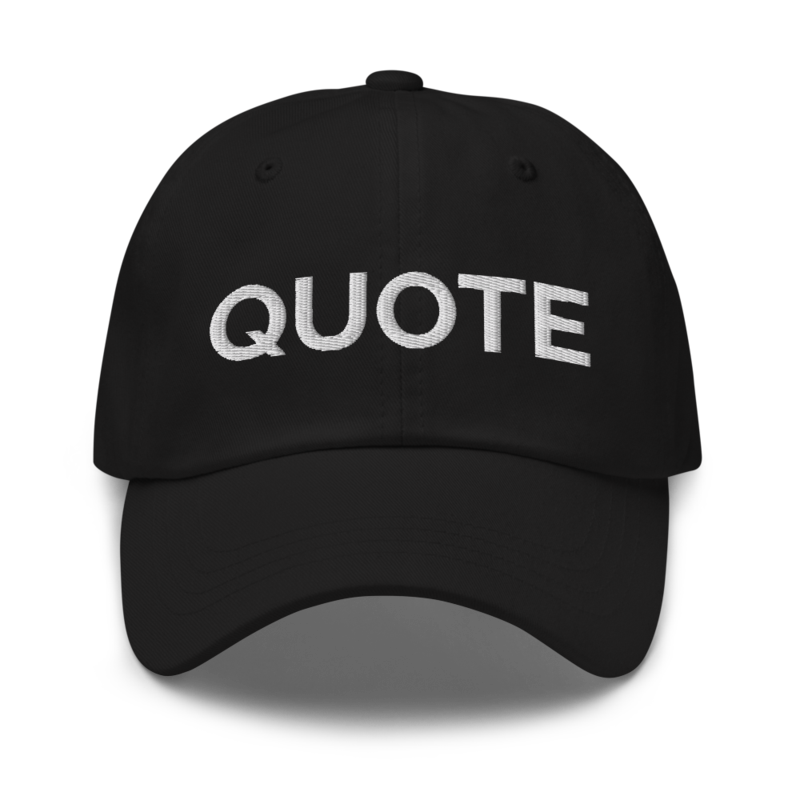 Quote Hat - Black